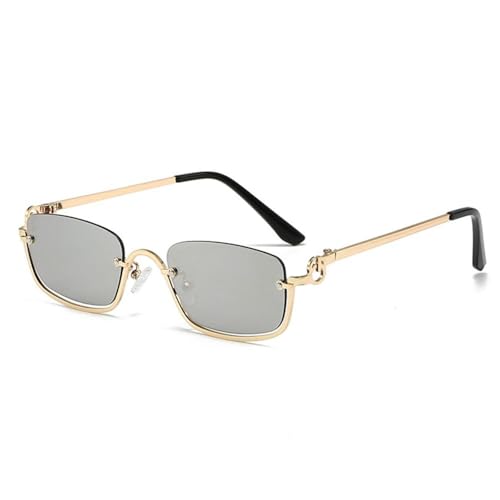 Lunettes de soleil femme demi-monture métal vintage UV400 accessoire été