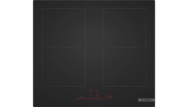 Bosch Placa de inducción PVQ61CHB1E Serie 6 de 60 cm, diseño mate, 5 veces menos visibles, Power Boost, cocción rápida, activación automática de extracción, zona Combi para utensilios de cocina