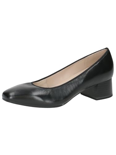 CAPRICE Comfort Damen Pumps aus Leder Mehrweite H, Schwarz (Black Nappa), 39 EU