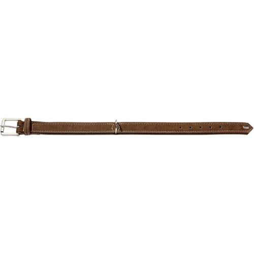 HUNTER HUNTING Hundehalsband, Leder, Nubuk, robust, weich, 55 (M), braun