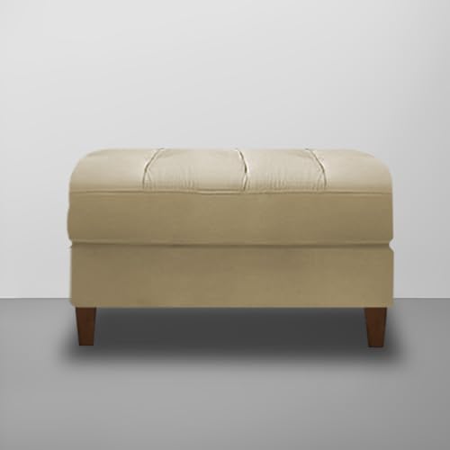 Image of Lezra LHS 4 Seater L Shape Sofa Set with Center Table for Living Room (Cream Fabric) Premium Fabric Sofa