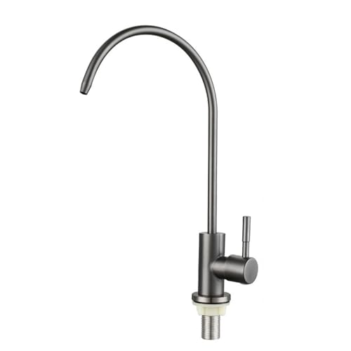 Robinet de cuisine en acier inoxydable gris haut de gamme pour évier moderne