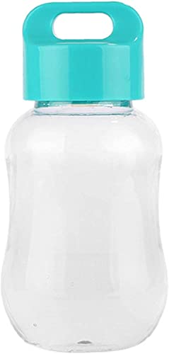 Générique Mini bouteille d'eau café tasses de voyage avec corde large bouche portable sport tasse d'eau petites bouteilles de stockage pour enfants (coloré, bleu)