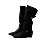 Women Winter Pointed Cowboy Coarse Heel Stacked Large...
