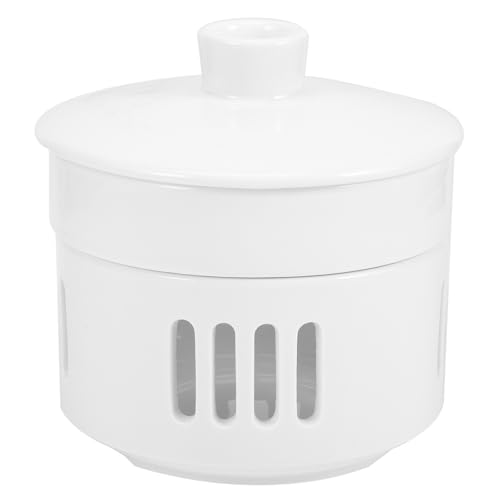 Bol chauffant décoratif céramique blanche pour soupes chaudes à table