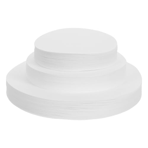 MUSISALY 300pcs Qualitative Medium Grade Lab Filter Paper 9cm/11cm/15cm Round Sheets for Chemical and Oil Testing Funnel Filtration in Industrial and Scientific Labs
