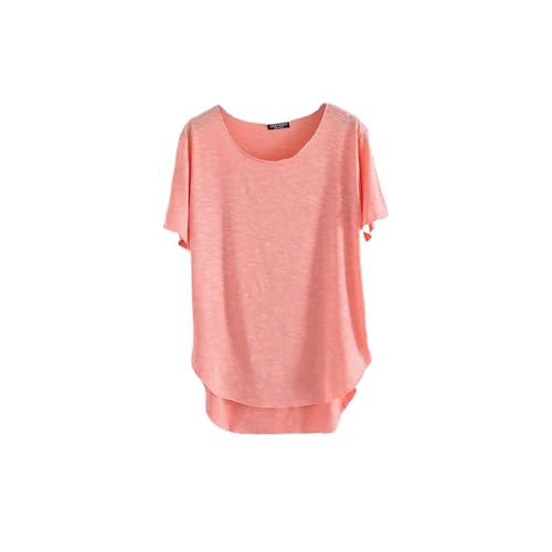 Womens Round Neck Short Sleeve T Shirt Cooling Breathable Texture