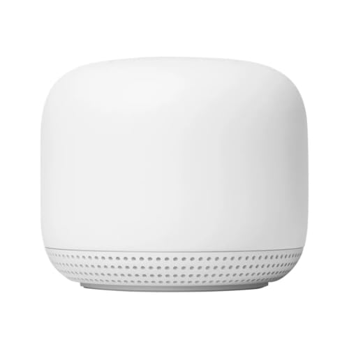 Image of Nest WiFi Router with 1 Point - Mesh for Wireless Internet Wi-Fi Extender Smart Speaker Works and Google Home Systems Snow