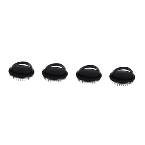 DECORNIJIA 4 piezas Cepillo Masajeador de Cabelludo para Champú Plástico Duradero Ergonómico y Cómodo Cuidado Anticaspa para Uso Baño para Cabello Rizado y Seco o Mojado