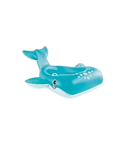 Image of Ride-On Air Inflatable Swimming Pool Float| Children Safety Rider Tube Float for Water Fun |Floater Raft Lounger Pool Mattress for Kids & Adults with Handles (Age 3+) (Blue Whale)