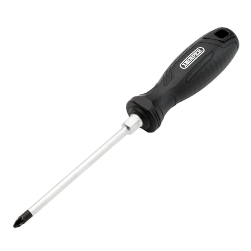 Draper Pozi Hard Grip Screwdriver, PZ2 x 125mm - 13516 - Magnetic Tip, CRV Blade