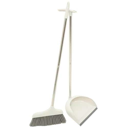 ノーブランド品 ほうきちりり 軽量コンパクト 家用屋内外掃除用 安定防風ちりとり付き 玄関廊下ガレージ対応 簡単収納可能