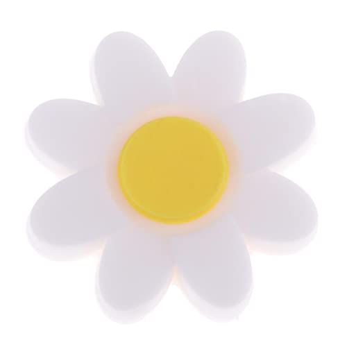 Tdoutop Flower Design Tennis Racket Shock Absorption Tool for Tennis Gear, White