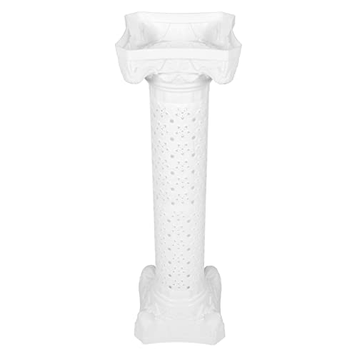 Operitacx Roman Column Resin Greek Column Corinthian Decorative Pillars Columns for Wedding Party Wedding Ornaments Roman Pillar Greek Column Plants Decor White Guide Post Plastic Cylinder