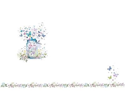 Nigel Quiney Karte 'You'll Be Missed' – Mit Schmetterlings-Design & Silberfolie, 197 X 133 Mm, Recycelbar