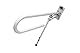 Croydex versenkbarer Hand Schiene mit Drop Down Bein, Silber