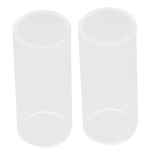Garneck 2pcs Glass Guitar - Clear Bottleneck Slides for Enhanced Sustain and Intonation - for Electric and Acoustic Guitars Ideal for Musicians Seeking Superior
