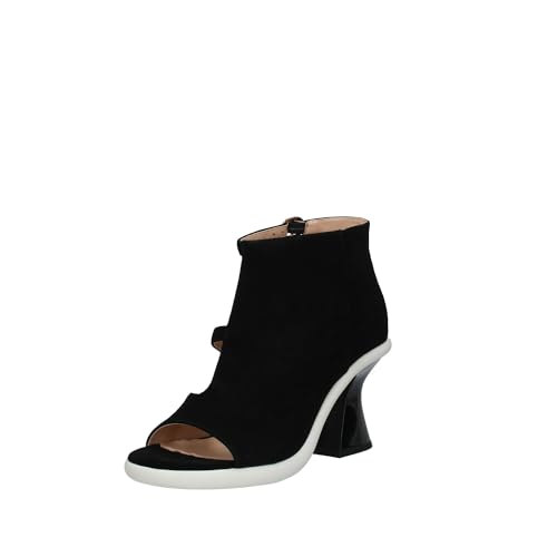 Bottines asymétriques en daim CAFèNOIR C1LF5009 à bout ouvert pour femme