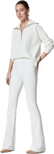 SPANX Womens On-The-Go Kick Flare Pants Classic White Petite Small