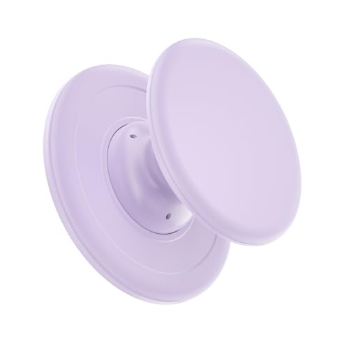 Image of Magnetic Silicone Phone Grip Compatible with MagSafe - Soft Finger Strap Holder with 3000G Strong Magnet - Ergonomic One-Touch Grip Compatible with iPhone 17 /16 /15 /14 /13 /12 Series (Purple)