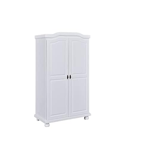 Guarda Roupa Solteiro 2 Portas Provençal Bastian Inter Link Branco Lavado