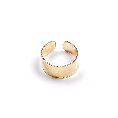 Gold Ear Cuffs For Women Non Piercing, 14K Gold Filled, 5Mm Width, 12Mm Diameter, Adjustable, No Piercing, Conch Ear Cuff, Ear Cuff No Piercing, Gold Ear Wrap (14K Gold Filled) #TOP2