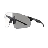 Long Keeper Gafas Ciclismo Fotocromaticas Gafas de Sol Deportivas Gafas Transparente Bicicleta Ligeras Para Pesca Running Conducir Senderismo (Negro-Transparente)