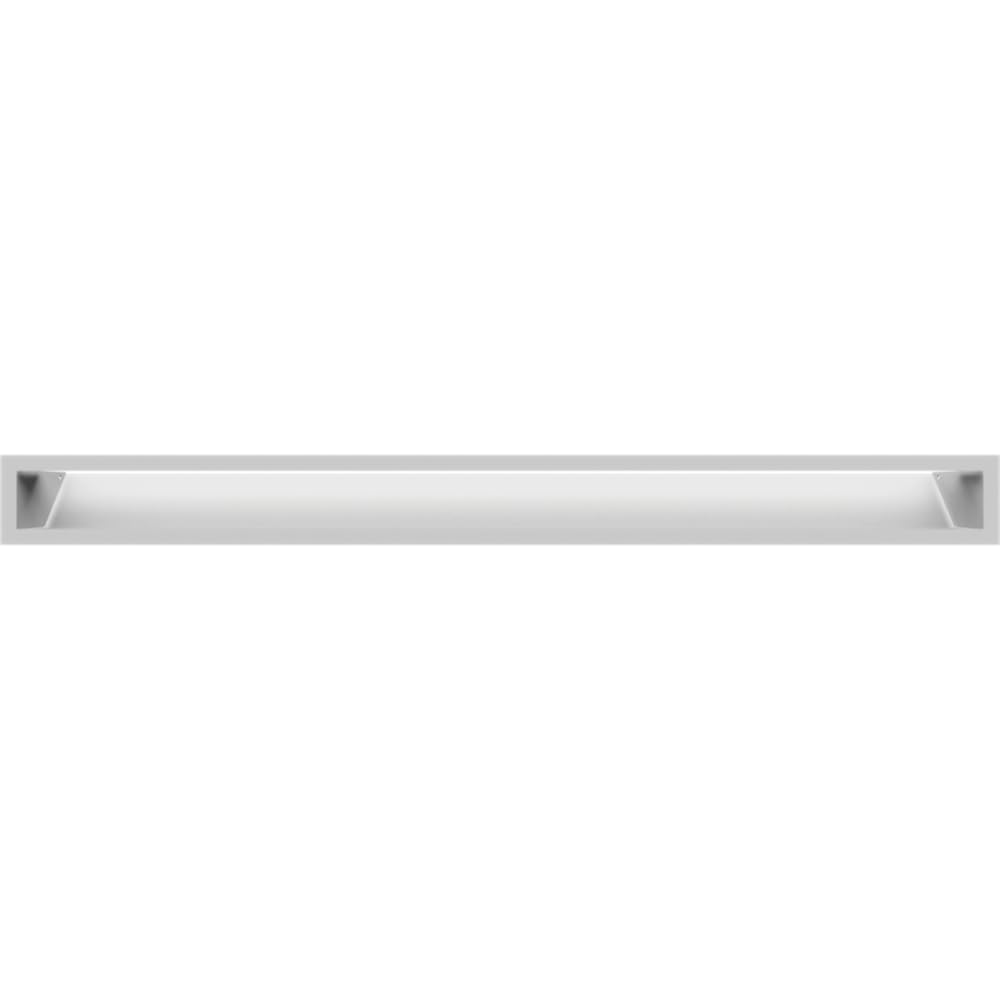 KRATKI Lüftungsgitter Warmluftgitter Luft 9 x 100 cm weiß Kamingitter