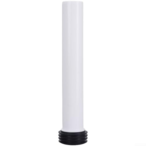 Tube de chasse d'eau en polypropylène de 28 cm pour système de toilette dissimulé, extension de tuyau de chasse compatible avec les réservoirs muraux, installation manuelle de vidange de bidet, blanc