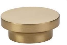 Emtek District Knob Available in 2 Sizes and 6 finishes (1 5/8", Satin Brass (US4))