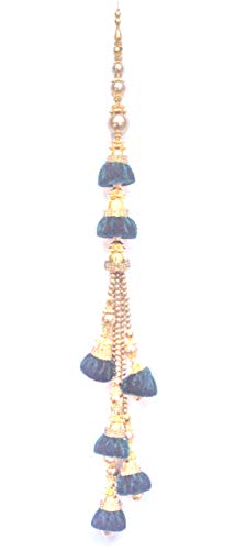 X-Mas Decoration Blouse Designer Latkan Newyear Special Tassels Sewing Sari Dress Material Saree Latkans Designer Latkan Accessories Cloth Lehenga Tassels Dress (Green, 17" Inch) #TOP3