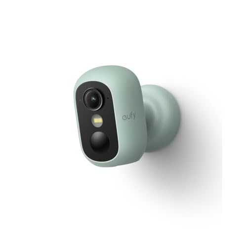 eufy Security eufyCam C35, Wireless Security Camera, Outdoor and Indoor, Magnetic Mount, Color Night Vision, Local Storage, No Monthly Fee, IP67, Supports Solar Panel, Green Solocam Green