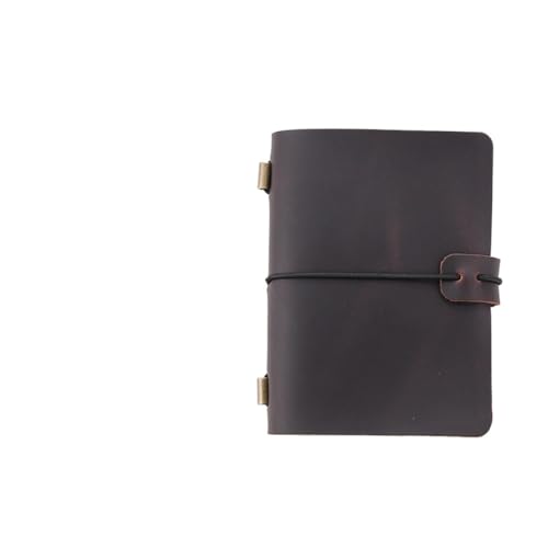 NDGBNIKG手作りトラベラーズノート クレイジーホースレザークラフト ビジネスノート 高級ダイアリー DIYレザーメモ帳 (標準,茶色)