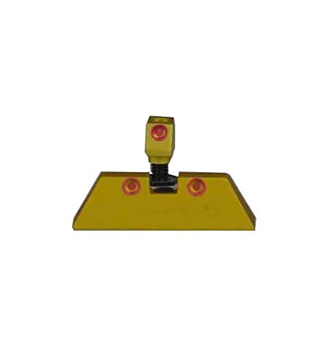 TWP Aluminum Front and Rear Sight 6.5 mm for Glock 17 19 22 23 24 26 27 31 34 35, Anodized Gold,Red Circle