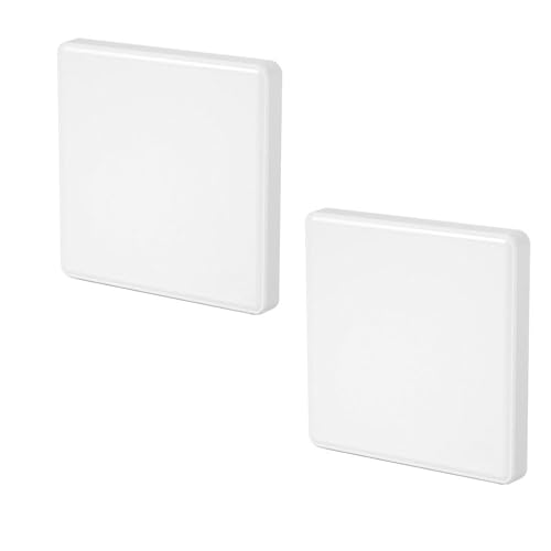 KOZOY Copertura cieca da incasso, copertura per prese, 2 pezzi, 86 × 86 mm, in plastica bianca, per prese o interruttori (2)