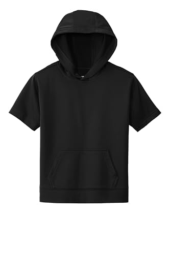 SPORT-TEK Youth Sport-Wick Fleece Short Sleeve Hooded Pullover