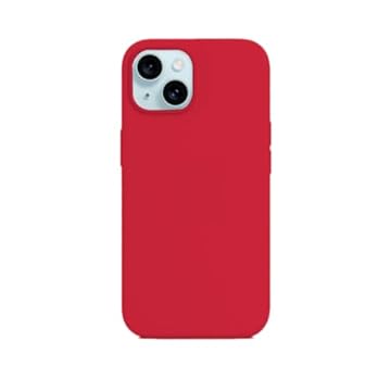 Capinha Compatível com Iphone 15 PLUS Preta, Branca, Azul, Rosa, Bordô, Roxo, Lilás, Pink, Laranja, Vermelho, Amarelo, Flexivel, Tecnologia anti impacto, Aveludada com design PREMIUM (VERMELHA)