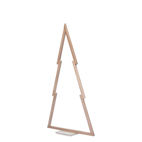 Arbol de Navidad de Madera, con Forma de Abeto, en Pino Natural, para Suelo y para Colgar (180 cm)