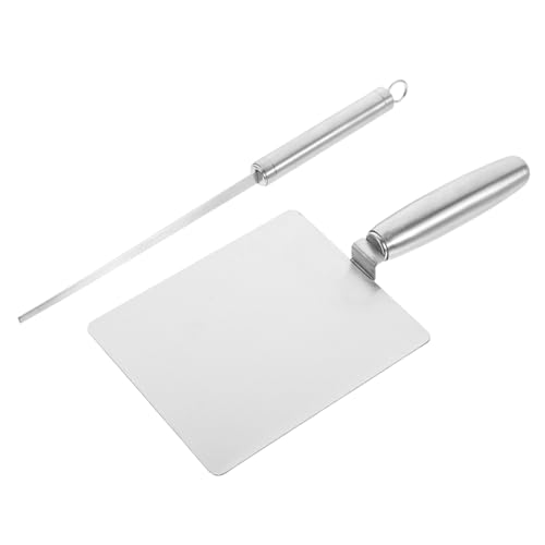 ABOOFAN Herramientas para Hacer Gnocchi de Acero Inoxidable Tabla y Palillo con Superficie Lisa y Mango Seguro y Práctico para Cocina Doméstica