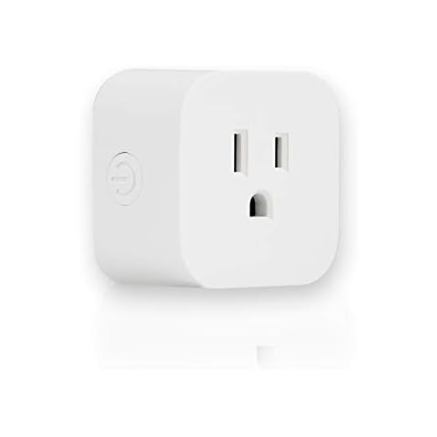ENBRIGHTEN, White, Wi-Fi Smart Light Switch, Indoor Micro Plug-In, 1-Grounded Outlet, No Hub Required, 51511 Cover