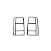 EBGNFPUQR ABS Exterior Rear Tail Light Protective Decoration Cover Compatible For Patriot 2011-2016 Car Accessories