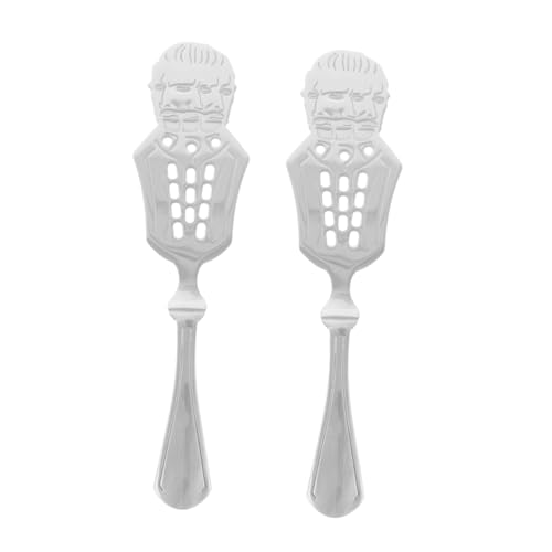 FUNOMOCYA Traditional Absinthe Rituals 2pcs Stainless Steel Absinthe Spoon Dripper Sugar Cube Holder