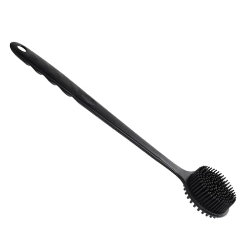 Kaslaider Cepillo de Silicona para Ducha con Mango Largo, Exfoliante Corporal Doble Cara para Espalda y Masaje, Suave y Cómodo para Limpieza Profunda de Piel, Ideal para Baño y Viajes