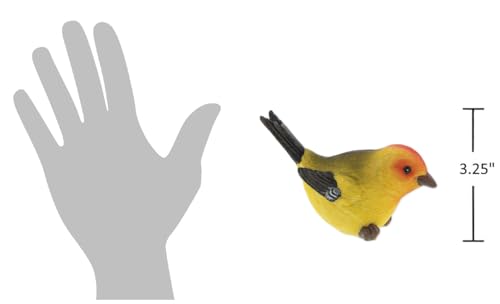 The-Bridge-Collection-Life-Like-Yellow-Resin-Bird-Figurine-Colorful-Animal-Statue-Home-Decor-Accent The Bridge Collection Life Like Yellow Resin Bird Figurine Colorful Animal Statue Home Decor Accent