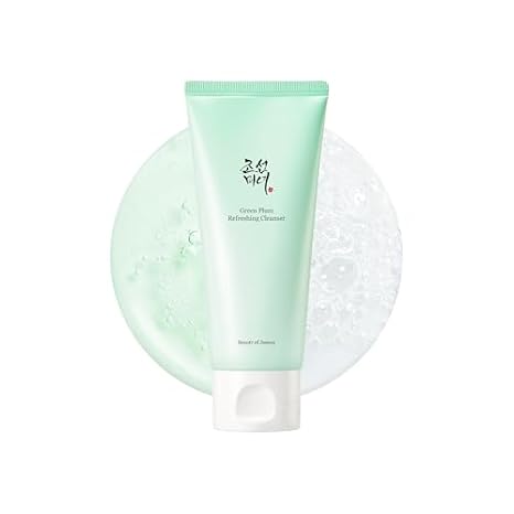 Beauty of Joseon Red Bean Water Gel (100ml, 3.38 fl.oz.) with Green Plum Refreshing Cleanser (100ml, 3.38 fl.oz.), Korean Skincare