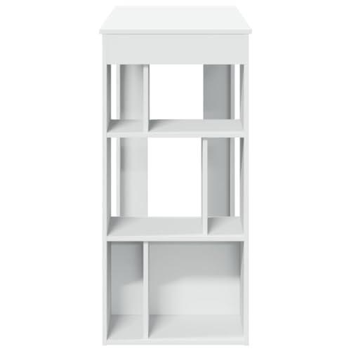Table de bar avec étagère blanche pour ranger et manger dans la cuisine - 6