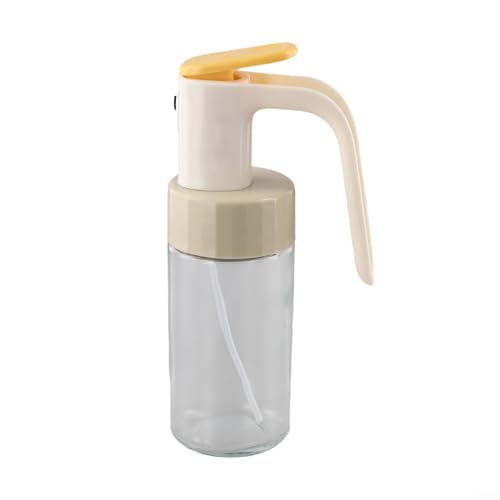 Botella pulverizadora de aceite de vidrio 2 en 1 para cocinar, recipiente a prueba de fugas de aceite de oliva y vinagre con boquilla de presión para aplicación uniforme de niebla (250 ml)