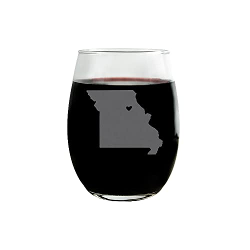 Missouri Sign Letters Wine Glass - Personalized State Gift