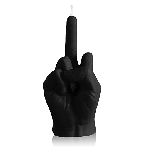 6sisc Middle Finger Scented Candle Black Large Size Danish Pastel Room Decor Pine Aromatherapy Candle Natural Vegan Soy Wax Hand Gesture Fragrance Candles for Home Bedroom Decoration 7.1 x 3.7