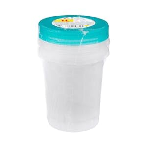 Recipiente de Plástico Redondo 1L Bosque Verde con rosca Paquete 2 ud. Pack 2